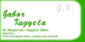 gabor kugyela business card